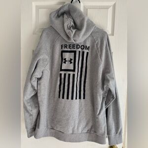 Under Armour Freedom Pull Over Hoodie Sweatshirt Mens Size 2XL